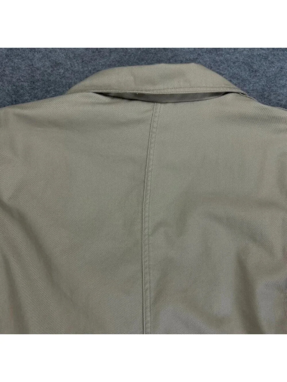 Duluth Trading Co Utility Blazer Jacket Mens XL Beige Cotton Long Sleeve “Read”